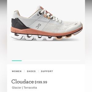 On cloud Cloudace running shoes.